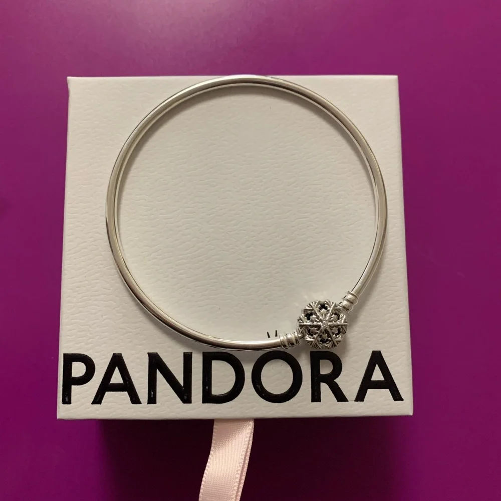 Pandora Silver Bangle with Signature Clasp - Picture 6 of 6